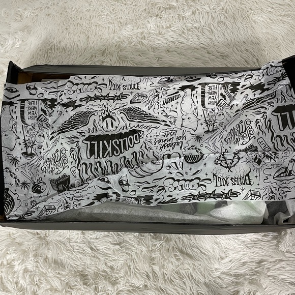 💔SOLD💔CURRENT MOOD Artistic Anarchist Tall Knee High Buckle Combat Boots Green 8 - Picture 12 of 13